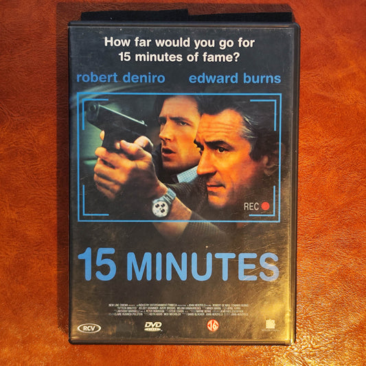 15 Minutes 2001 DVD Action Niro Burns Grammer Herzfeld DVD Cover