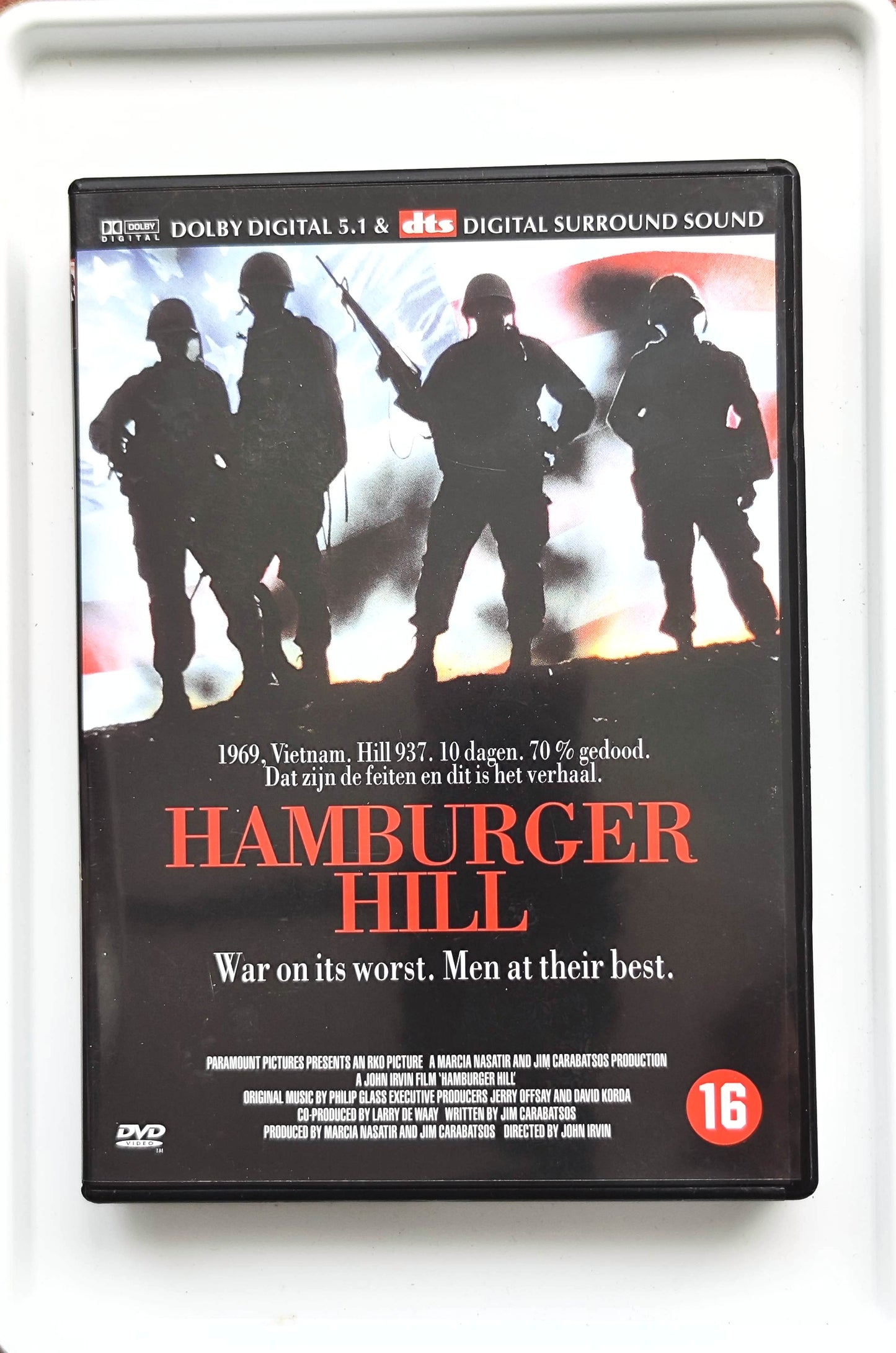 Hamburger Hill 1987 DVD Action Barrile Boatman Cheadle Irvin DVD Cover