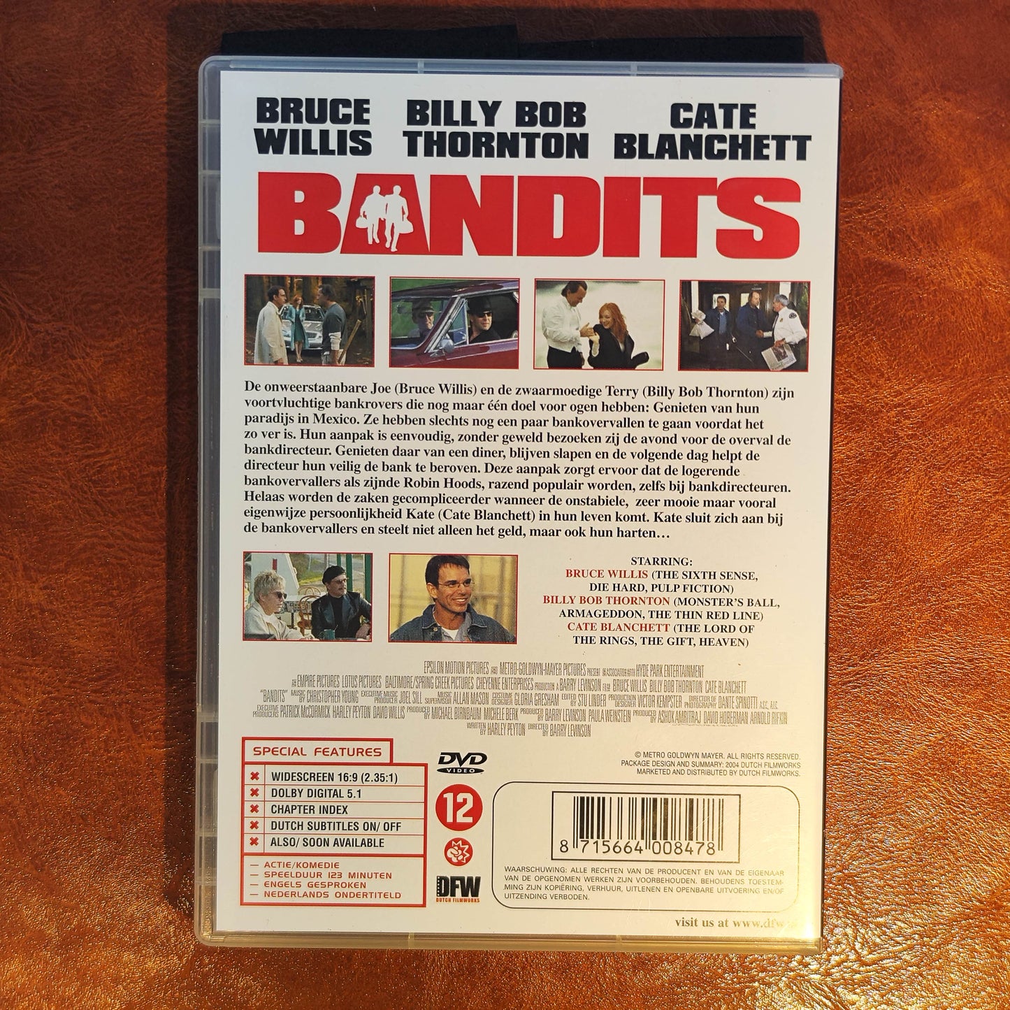 Bandits 2001 DVD Action Willis Thornton Blanchett Levinson #A1