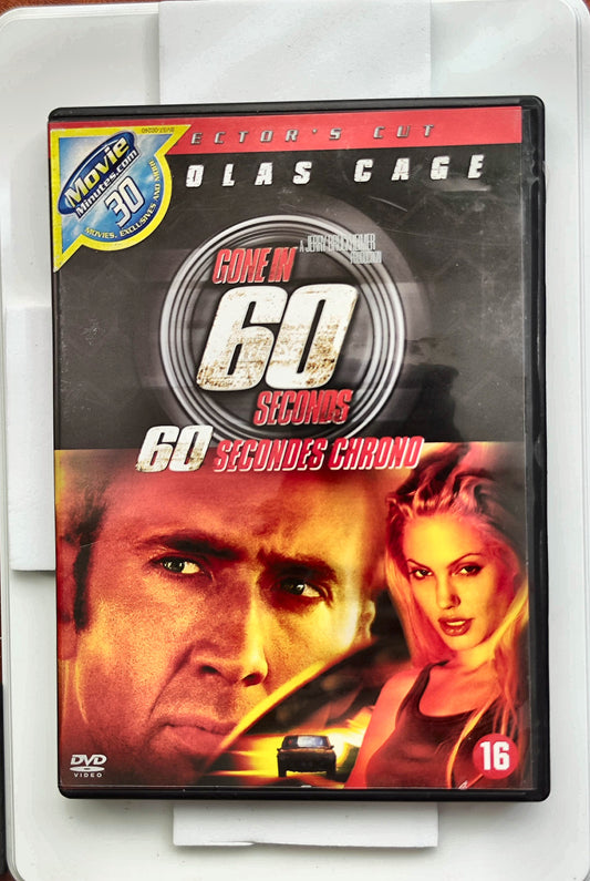 Gone in 60 Seconds 2000 DVD Action Cage Ribisi Jolie Sena #B5 DVD Cover