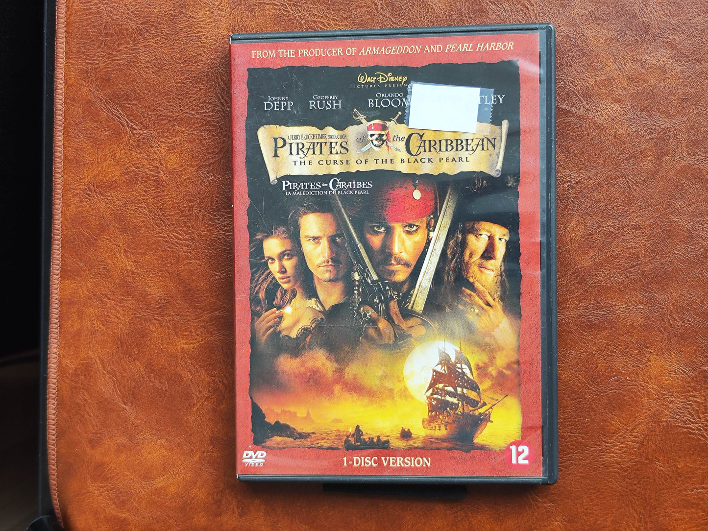 Pirates of the Caribbean: The Curse of the Black Pearl 2003 DVD Action DVD Cover