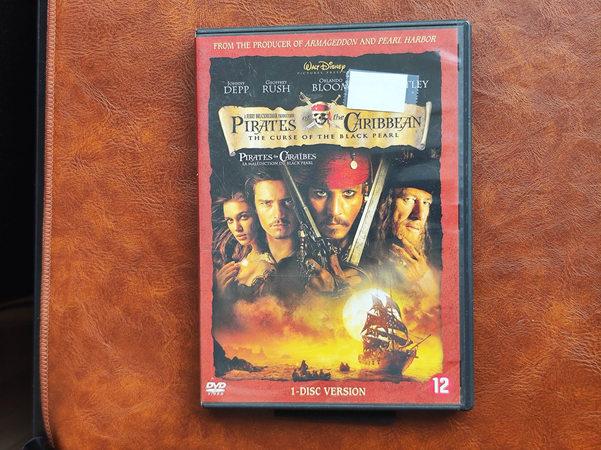 Pirates of the Caribbean: The Curse of the Black Pearl 2003 DVD Action DVD Cover