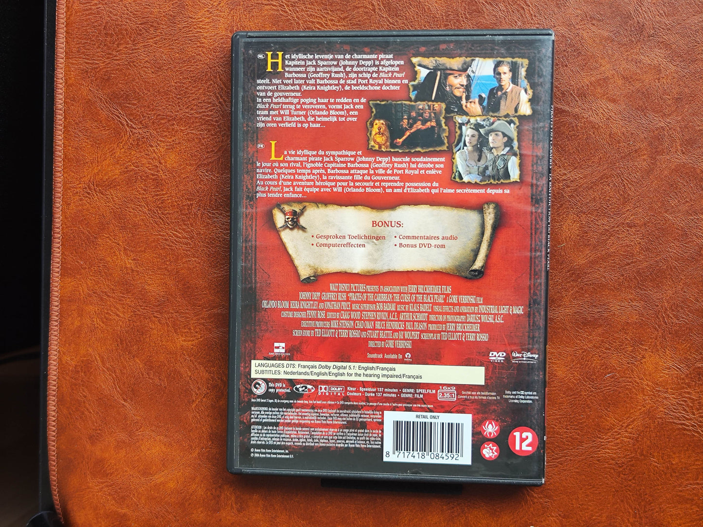 Pirates of the Caribbean: The Curse of the Black Pearl 2003 DVD Action